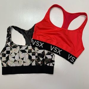 Lot Of 2 Victoria's Secret VSX Gym Racerback Sports Bras